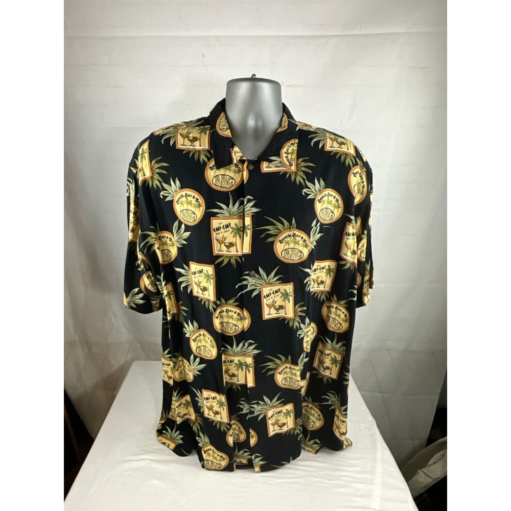 Men’s Mission Inn Hawaiian Button Up Shirt Sz XL Short Sleeve Beach Bar & Grill